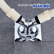 Đầu nối thoát nước máy giặt, thoát nước thải kiêm chống mùi hôi, ngăn côn trùng trào ngược lắp thoát