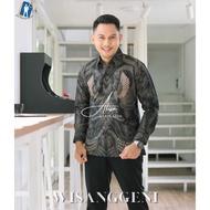 KEMEJA Wisanggeni Men's Batik Shirt Long Sleeve Modern Solo Batik Full Fur by Batik ALX