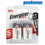 Energizer Max Battery 9V - 2pcs pack