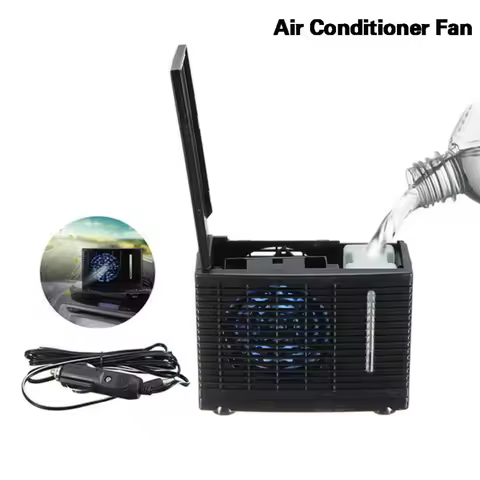 Adjustable Portable Cooling Fan Two Gear Auto Air Cooler 12V Electronic Car Cooler Portable Water Ch