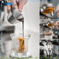 TEASG Pitcher Cup, Ergonomic Handle Scale Measuring Cup, Espresso Stainless Steel Spout Frothing Pit