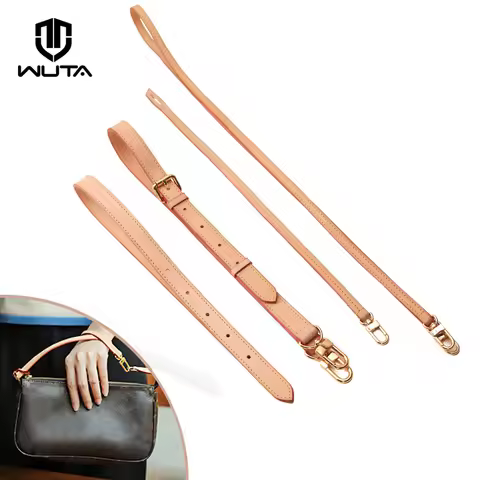 WUTA Vachetta Leather Bag Strap Cowhide Genuine Leather Brand Luxury Replacement Adjustable Shoulder