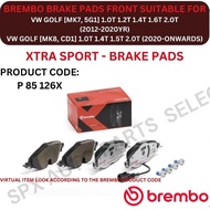 BREMBO DISC BRAKE PAD FRONT FOR VW GOLF [MK7, 5G1] 1.4TSI 2.0GTi (2012-2020YR) / GOLF [MK8, CD1] '20YR-ON