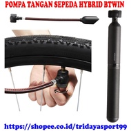 HITAM Btwin Black HYBRID Bike Hand Pump