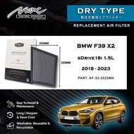 BMW F39 X2 sDrive18i 1.5L 2018 to 2023 33-3025MX Max Racing Exhaust Performance Drop-in Dry Type Air