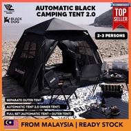 BLACKDOG Camping Full Set Kemah Camping Automatic Tent Khemah Camping Besar Waterproof Kemah Outdoor