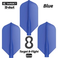 TARGET 8 FLIGHT DARTS FLIGHT - 4 COLORS SLIM DART FLIGHTS 3PCS/PACK