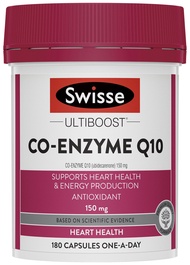 Swisse Co-Enzyme Q10 ต้านอนุมูลอิสระ 50เม็ด/180เม็ด EXP06/2028