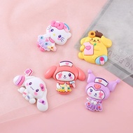 ⚖Sanrio Hello Kitty Resin Accessories Refrigerator Sticker Diy Cream Glue Phone Case Hair Access ✍F