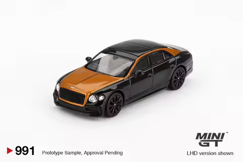 MINIGT 1/64 Bentley Flying Spur Orange Flame / Onyx MGT00991-CH Car Alloy Vehicle Diecast Metal Mode