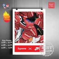 Supreme x Nike | Streetwear poster | Street icon | Wall sticker | Wall deco | Frame poster