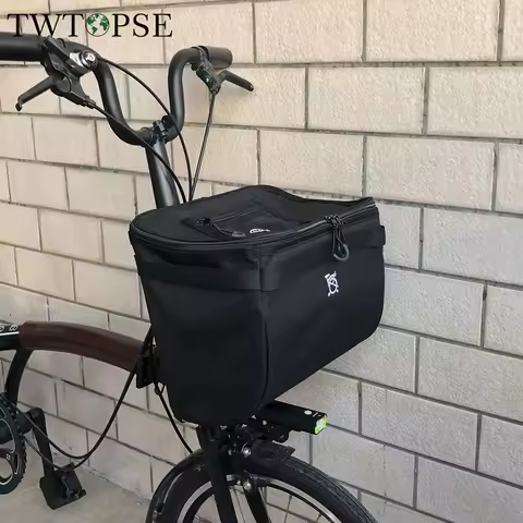 TWTOPSE 15L Bicycle MINI Basket Bag For Brompton Folding Bike Bag Cycling Portable Bag Fit 3SXITY PI