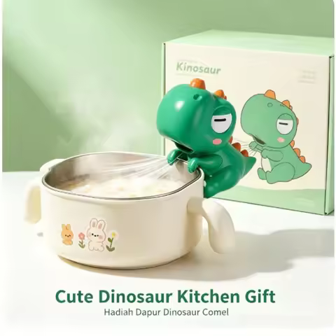 Dinosaur Fan Blowing Cool Rice Cool Soup Handy Tool Cute Elephant Portable Hanging,Hot Water Complem