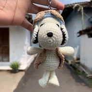 Crochet snoopy Keychain | Crochet Keychain