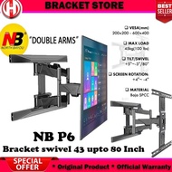 NEWEST - TV Bracket 75 70 65 50 43 Inch, Swivel TV Bracket NORTH BAYOU NB P6