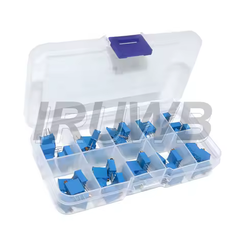 50PCS High Precision 3296 Variable Resistor Set 3296W Multiturn Trimmer Potentiometer Kit 500R 1K 2K