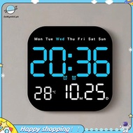 【ouwym9al】Digital Clock with Date Digital LED Calendar with Remote Control Battery Operated Multifun