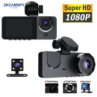 Camera 3 Channel 1080p Dash Cam 360° Night Vision 3 Channel Car Dvr Parking