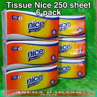 Nice tissue 250 sheets 2ply (6 packs) facial tissue
