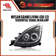 Eagle Eyes Nissan Grand Livina Projector Head Lamp Starline For 08-13