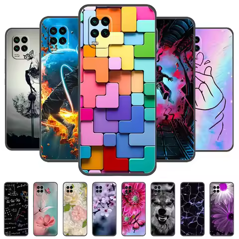 For Xiaomi Mi 10 Lite 5G Cases Cat Painted Soft TPU Silicone Phone Cover For Xiaomi Mi 10 Lite Case 