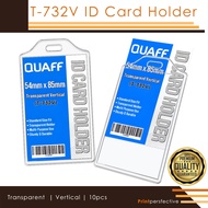 Quaff T-732V Vertical ID Card Holder 10pcs ID Case ID Protector 54x85mm