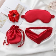 Eye Mask   Silk Eye Mask Four-Piece Silk Eye Mask Sleep Set