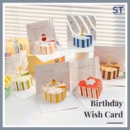 Premium 3D Birthday Card With Envelope Wish Card For Children Kad Ucapan