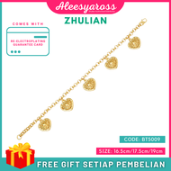 [BT5009] Rantai Tangan LOVE ZHULIAN Gold Plated Bracelet Jewellery Emas Saduran Barang Kemas