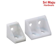 MAJU LBP-H2H4 Plastic White L Bracket Width Angle 90° Shape Shelf Shelve Corner Brace Plastik Sesiku