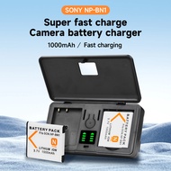 PALO NP-BN1 battery 1000mAh 3.7V for Sony DSC-W630 W570 W350 W670 WX100 TX7C + charger
