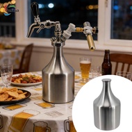 [chulisia] 2L Portable Stainless Steel Beer Keg Growler Mini Homebrewing Kegerator Vacuum Insulated 