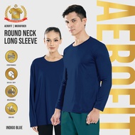 888.CO MICROFIBER ROUNDNECK LONGSLEEVE (FAST-DRY/COOL-MAX) ANTI-BACTERIA INDIGO BLUE