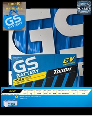 แบตเตอรี่รถยนต์ แบรนด์ GS Battery  รุ่น N120 (120Ah)