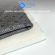 Combo of primary tufting fabric 1.5x1m and non-slip mat mat 1.8x1m