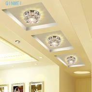 QINMEI LED Ceiling Lights, 3W Crystal Balcony lamp, Multicolor Downlight Aisle Flush Modern Surface 