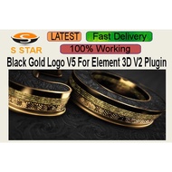 Black Gold Logo V5 For Element 3D V2 Plugin