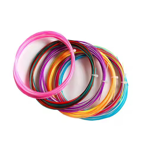 Elastic Colorful Rainbow Badminton String Colorful Assorted Color Badminton Racket Strings Durable 0