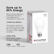 SCHOPFER E27 9W/12W LED LIGHT BULB