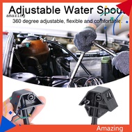 [AM] Quick Easy Installation Water Spout 360 Degree Adjustable Car Front Windshield Wiper Nozzle for Nissan Qashqai Easy Installation Fan Spray Jet