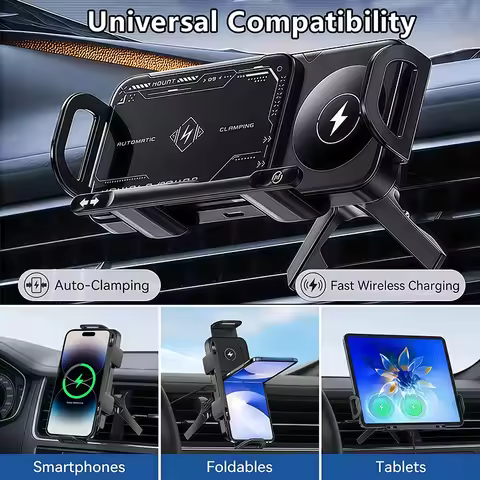 Car Wireless Phone Holder Fast Charging Air Vent Mount Screen Phone Stand for Samsung Galaxy Z Fold 