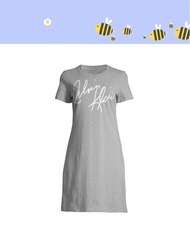 B759 : CALVIN KLEIN Logo T-Shirt Dress (GREY)