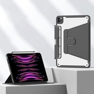 全城熱賣 - 可拆分旋轉平板皮套 適用於 iPad Pro 12.9 2022 / 2020 / 2021 / 2018（黑色）