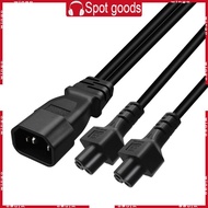 WIN IEC320 C14 to C5+C5 Y-Type Splitter Power Cord IEC 320 C14 Male to C5+C5 Female Power Supply Ada