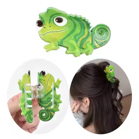 Cute green lizard grab clip non-slip hairpin cartoon animal shark clip fashion ponytail clip daily w