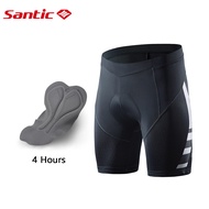 กางเกงขาสั้นขี่จักรยาน Santic สำหรับผู้ชาย K9MB087สะท้อนแสงแห้งเร็วระบายอากาศได้ดีมีแผ่นรอง4D กางเกง