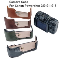 G12 Casing PU Leather Camera Case for Canon Powershot G10 G11 G12 Cover Open Battery