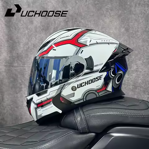 DOT Uchoose Approved Helmets Crash Motorbike Protective Gear Men Women Flip Up Helmet Motorcycle Vis