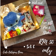 Gift Chocolate Box with Kinder Bueno, Ritter Sport and Cute Octopus