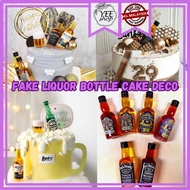 | Cake Decoration | Non-edible Imitated Miniature Liquor Bottle Display Father's Day Cake Topper 非食用仿真酒瓶父亲节蛋糕装饰摆件